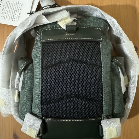 🥰 Coach Hitch Backpack 13 In Micro Signature Jacquard - Picture 10 of 12